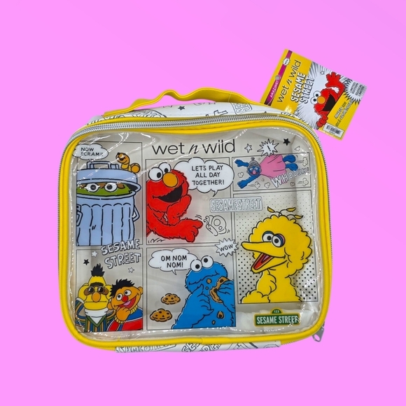 Wet n Wild x Sesame Street Yellow & White Makeup Bag - Picture 1 of 7